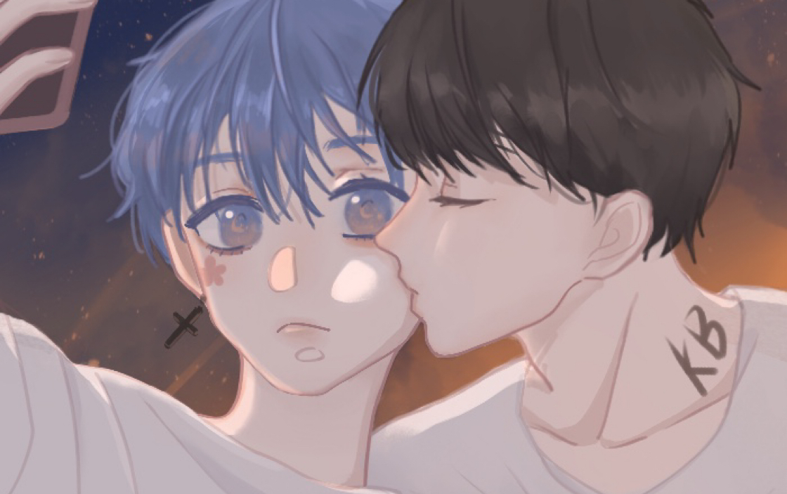 【k花】【绘画过程】将夕阳与你一同揽入怀中_哔哩哔哩 (゜-゜)つロ