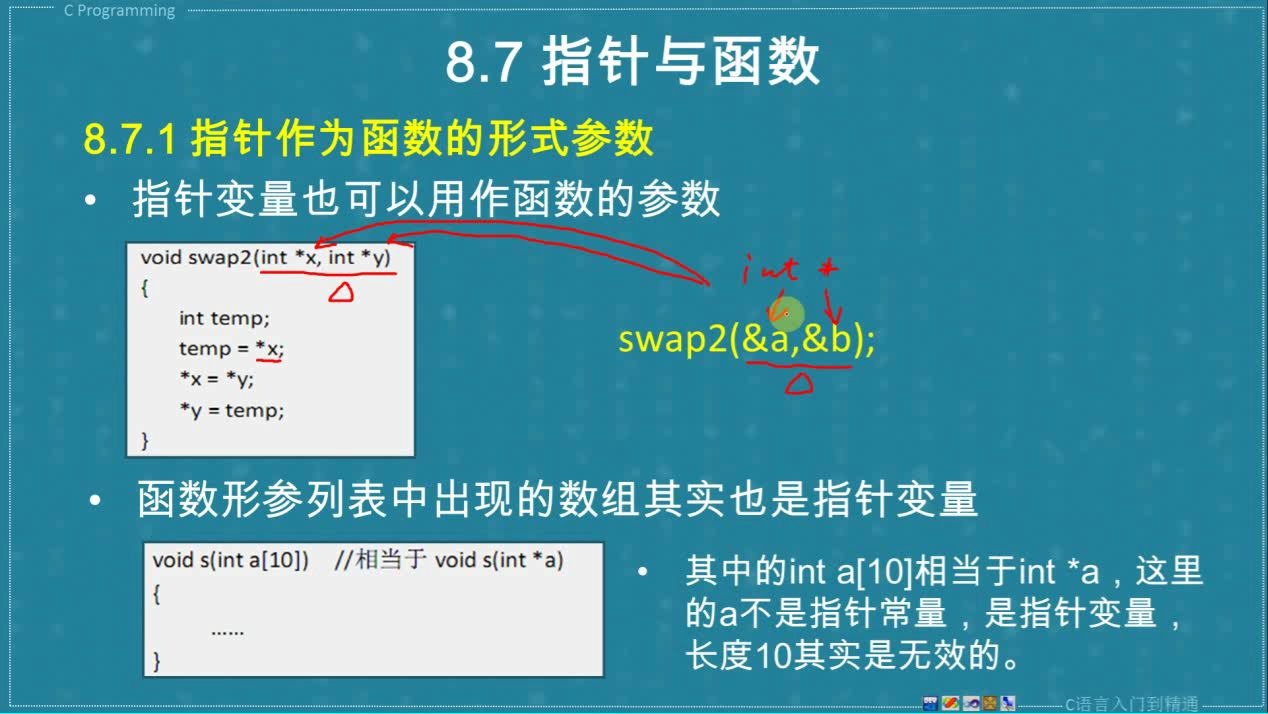 第8章 指针与函数,void指针哔哩哔哩bilibili