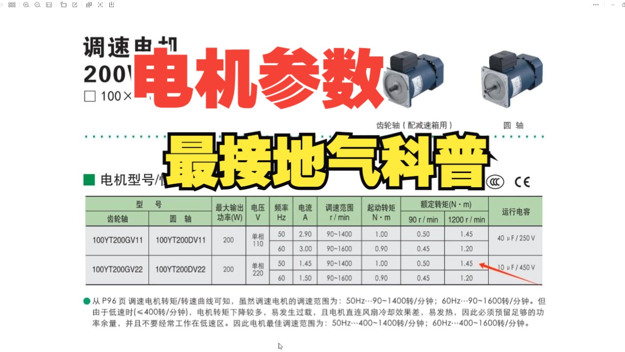 电机参数不会看?两分钟保证入门!哔哩哔哩bilibili