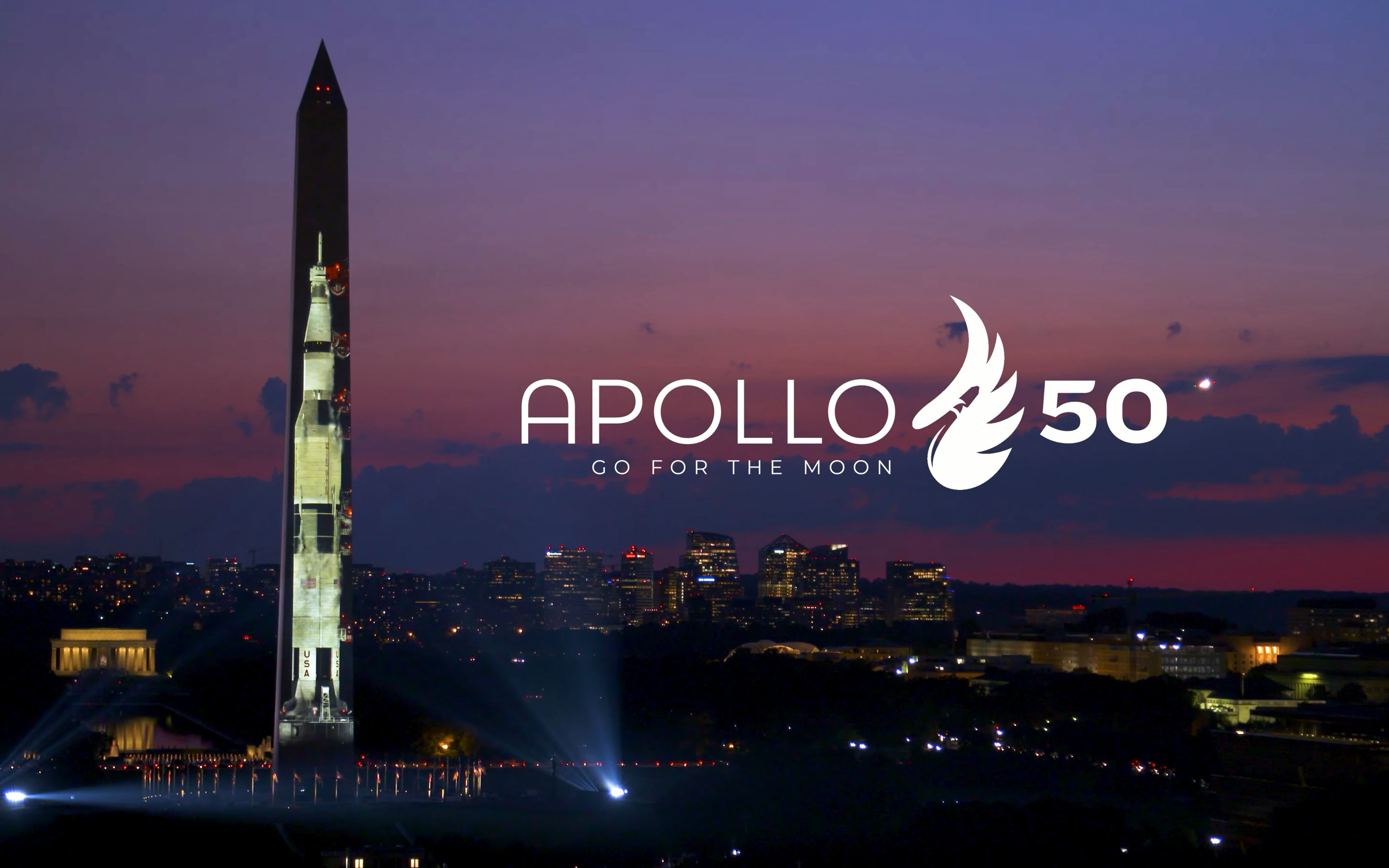 [图]【4K 中文字幕】阿波罗登月50年：向月球进发 Apollo 50: Go for the Moon【华盛顿纪念碑登月50周年纪念灯光投影表演】