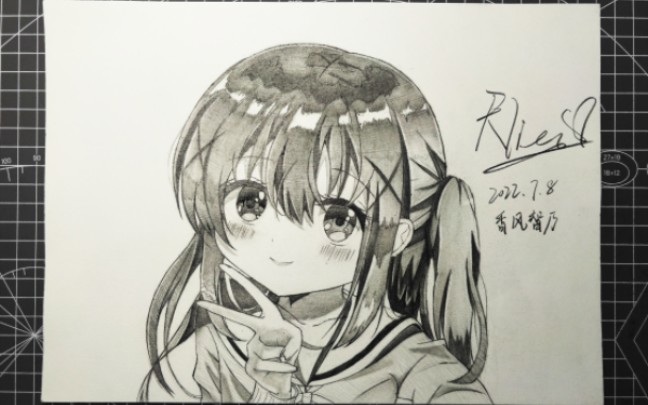 手绘420分钟画出可爱的香风智乃请问您今天要来点兔子吗rliey智乃赛高