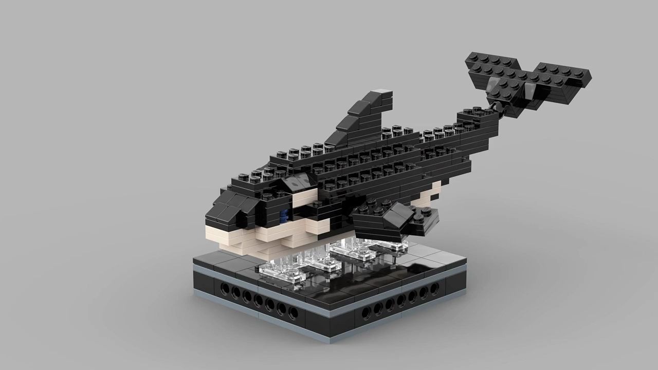 砌砖小哥moc教程虎鲸