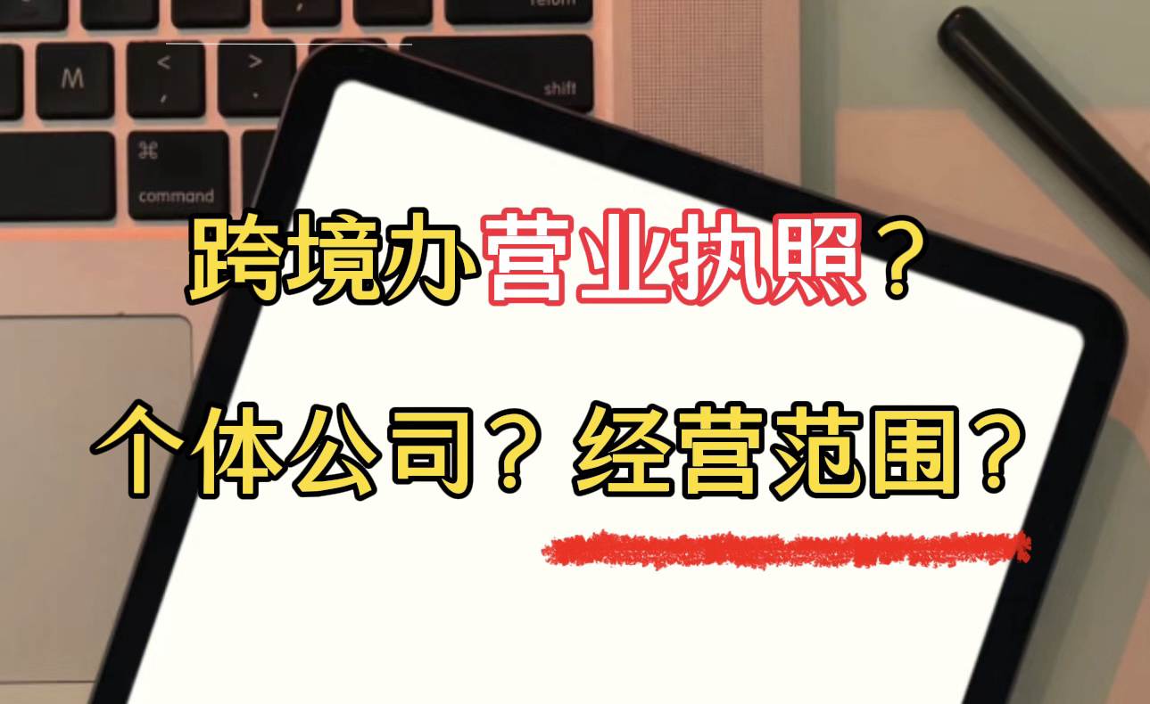 一条视频讲清楚个人做跨境电商营业执照如何办理!哔哩哔哩bilibili