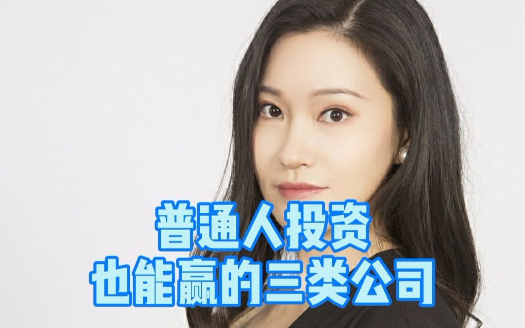 普通人投资也能赢的三大类公司哔哩哔哩bilibili