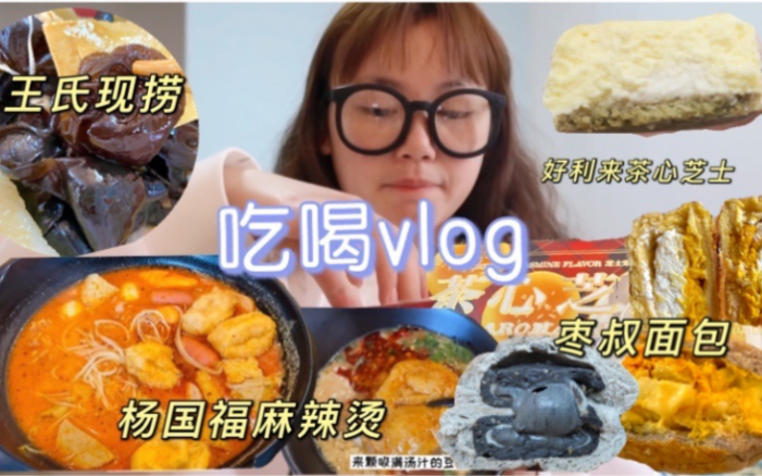 吃喝vlog|枣叔面包|好利来茶心芝士|杨国福麻辣烫|王氏现捞|麦当劳吉士炒双蛋、猪柳麦满芬|快乐~哔哩哔哩bilibili