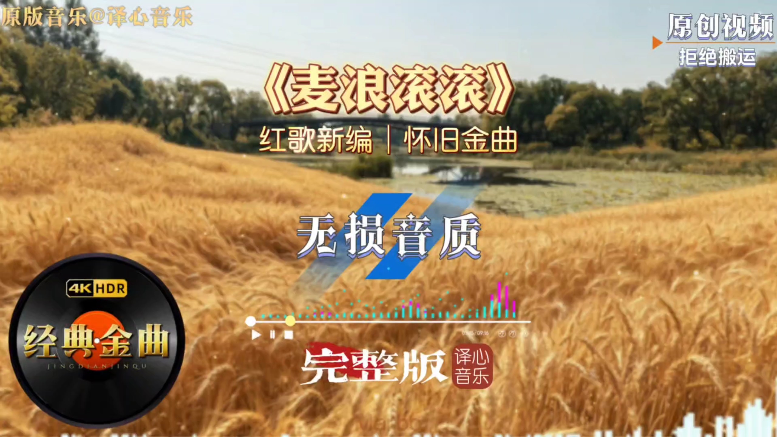 红歌新编《麦浪滚滚》完整版，悠扬歌声旋律描绘丰收盛景