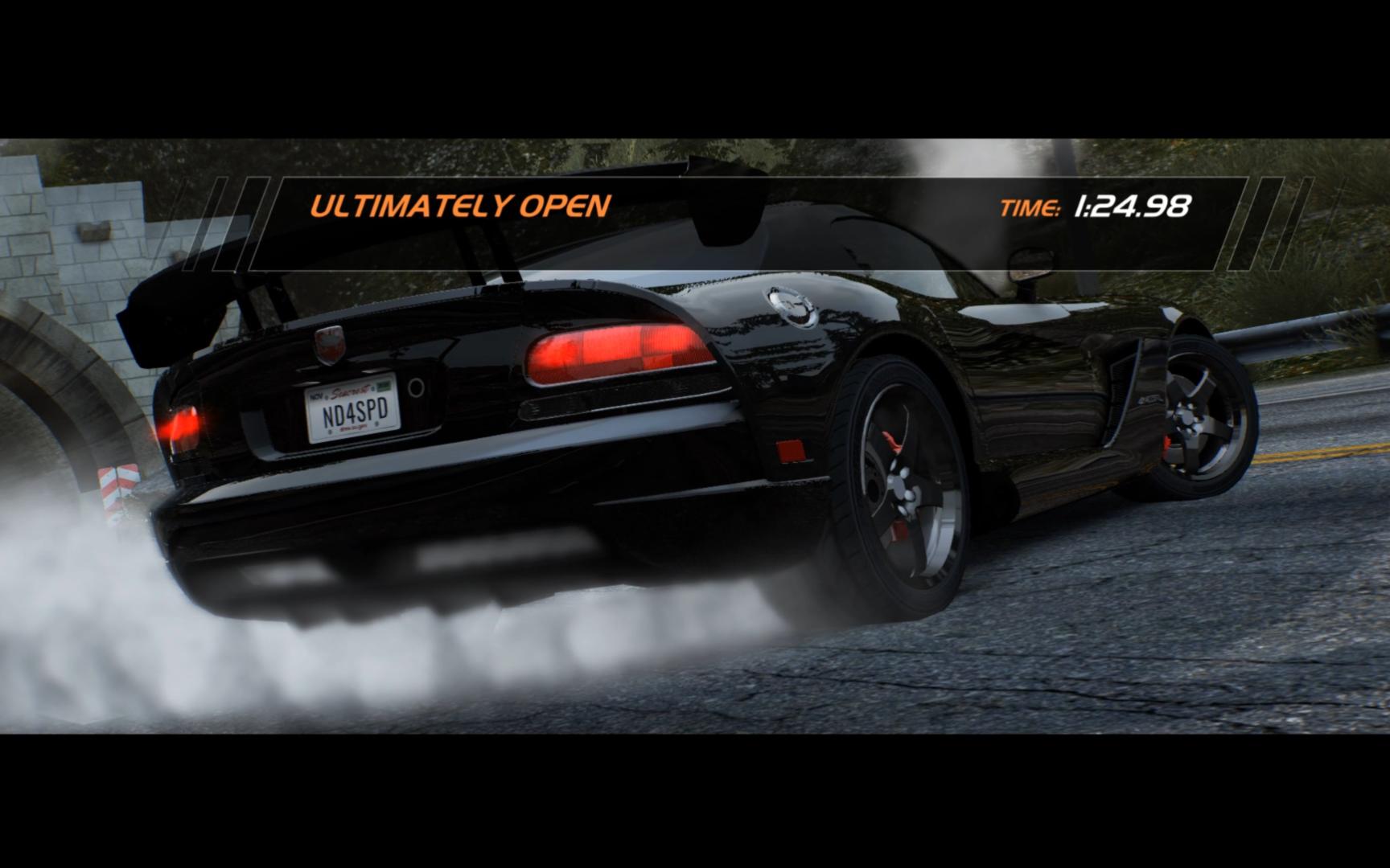 【极品飞车14re】弑神之战 - 道奇viper双环 ultimately open 1:24.98