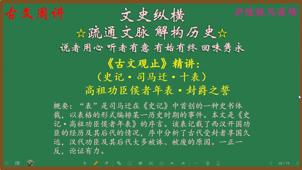 [图]古文观止精讲（196）：高祖功臣侯者年表·封爵之誓