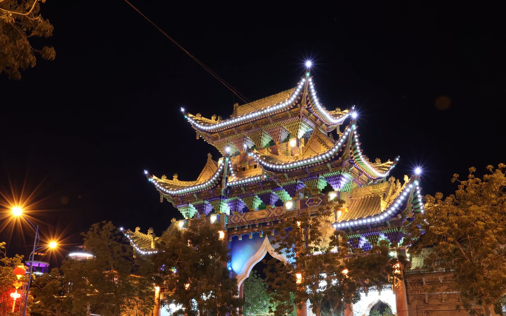 昌吉美食街大范围延时