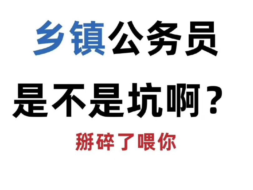 想成为一枚乡镇公务员,其中的福利待遇怎么样,报考竞争激烈吗,基层岗位晋升渠道有哪些……备考的宝宝先来了解下.备考资料包,在最后哔哩哔哩...