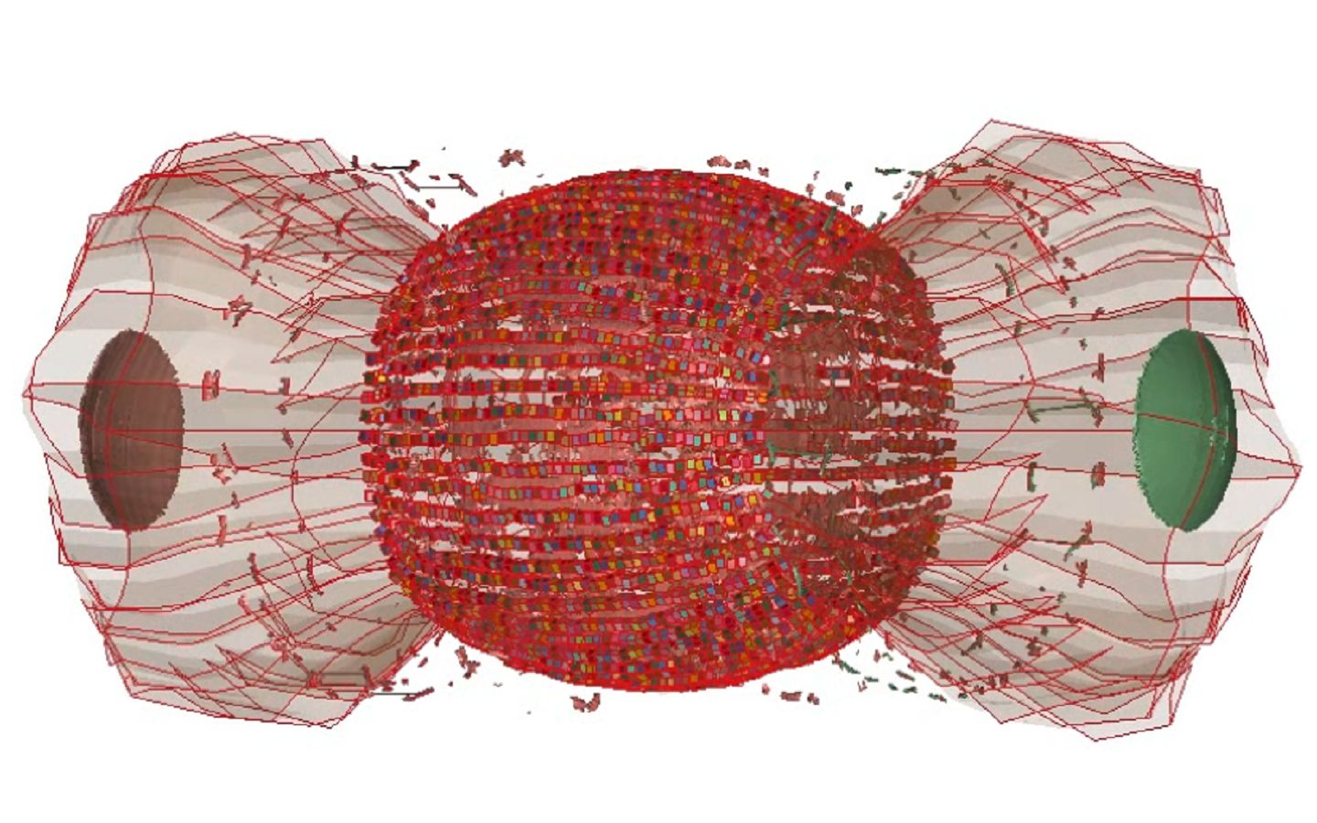 钨合金预制破片爆炸飞散仿真