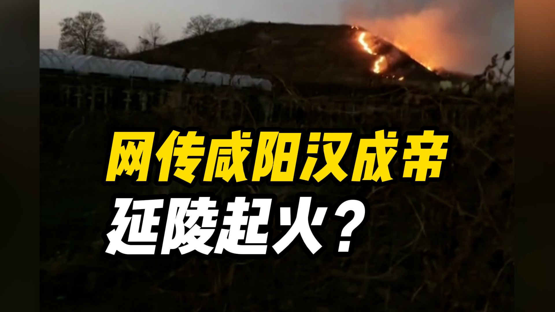 网传咸阳汉成帝延陵起火?官方:或是村民上坟引燃荒草哔哩哔哩bilibili