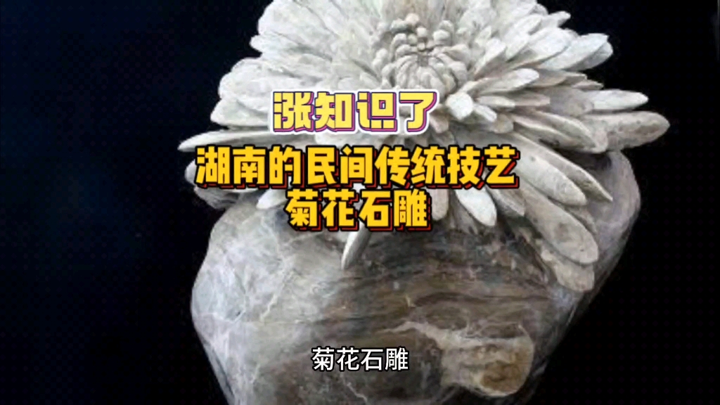 涨知识了:湖南的民间传统技艺菊花石雕,这些文化知识你知道多少?哔哩哔哩bilibili