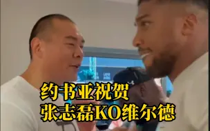 Скачать видео: 约书亚赛后祝贺张志磊KO维尔德，下一个对手就要干他!离目标越来越近了