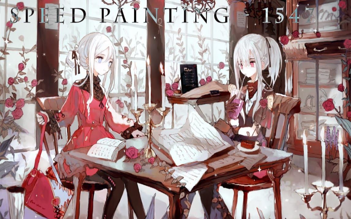 イラストメイキング  No.1547 / 约196倍速 字幕解説&レイヤー𐟌™ speed painting哔哩哔哩bilibili