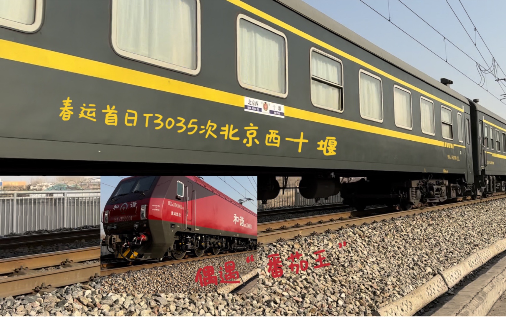 【中国铁路】24年春运首日京广唯一特快临客t3035次,偶遇"番茄王"