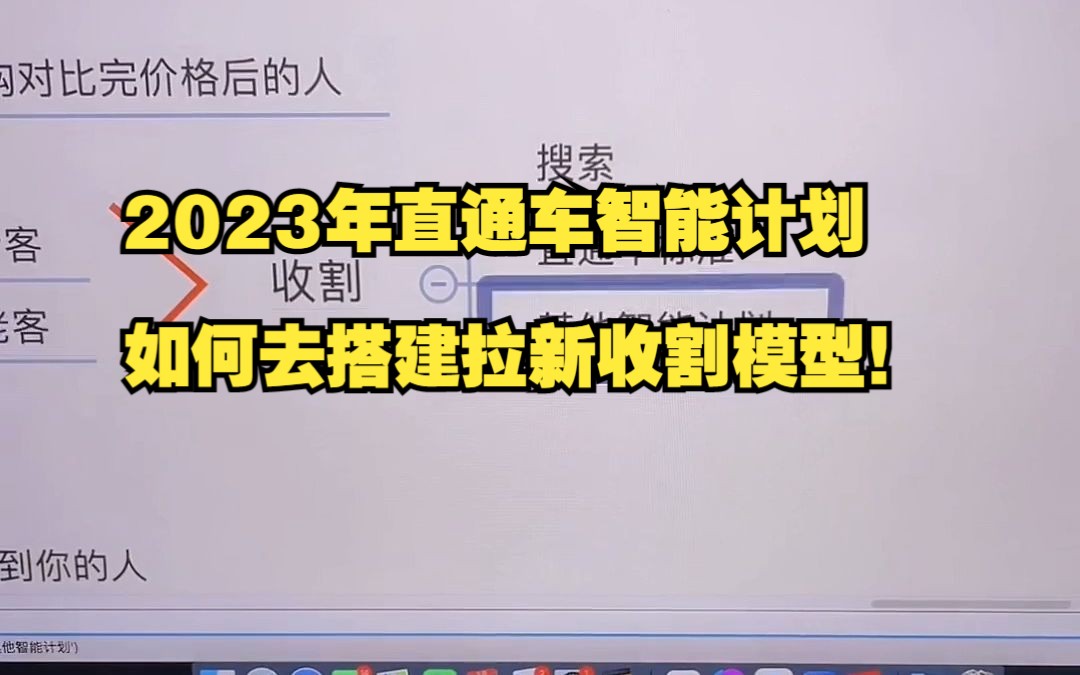 2023年直通车智能计划如何去搭建拉新收割模型!哔哩哔哩bilibili