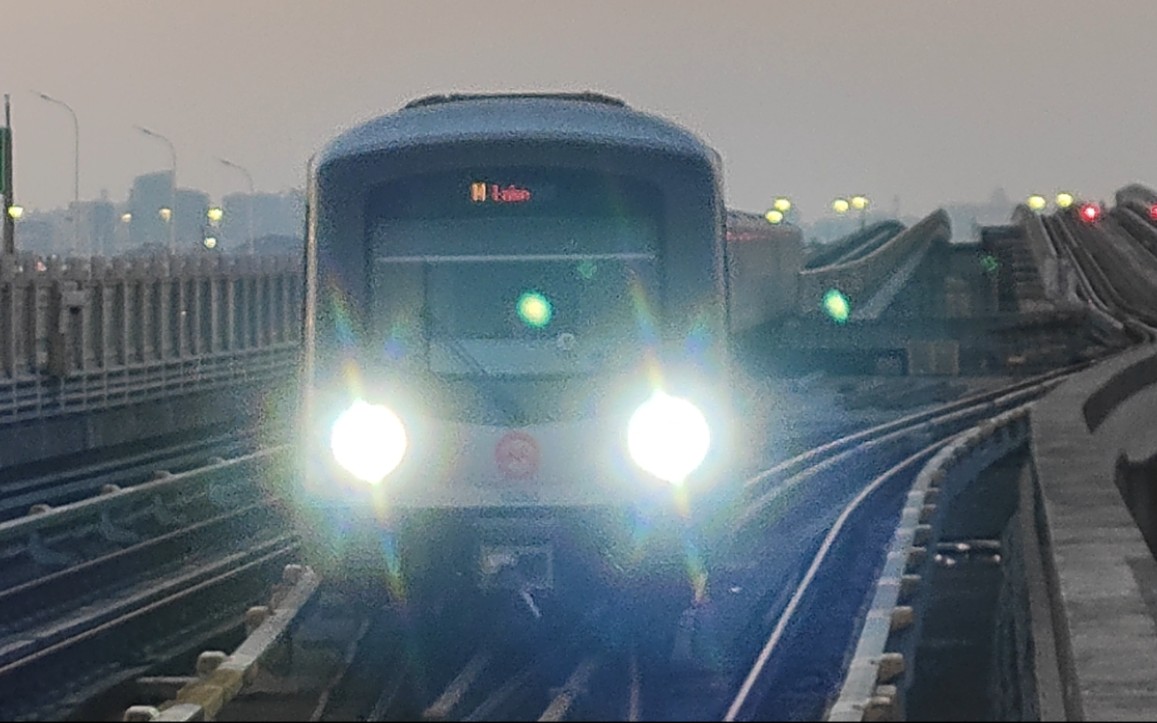 上海地鐵16號線 大站車#16055(滴水湖方向)於17:05進羅山路站