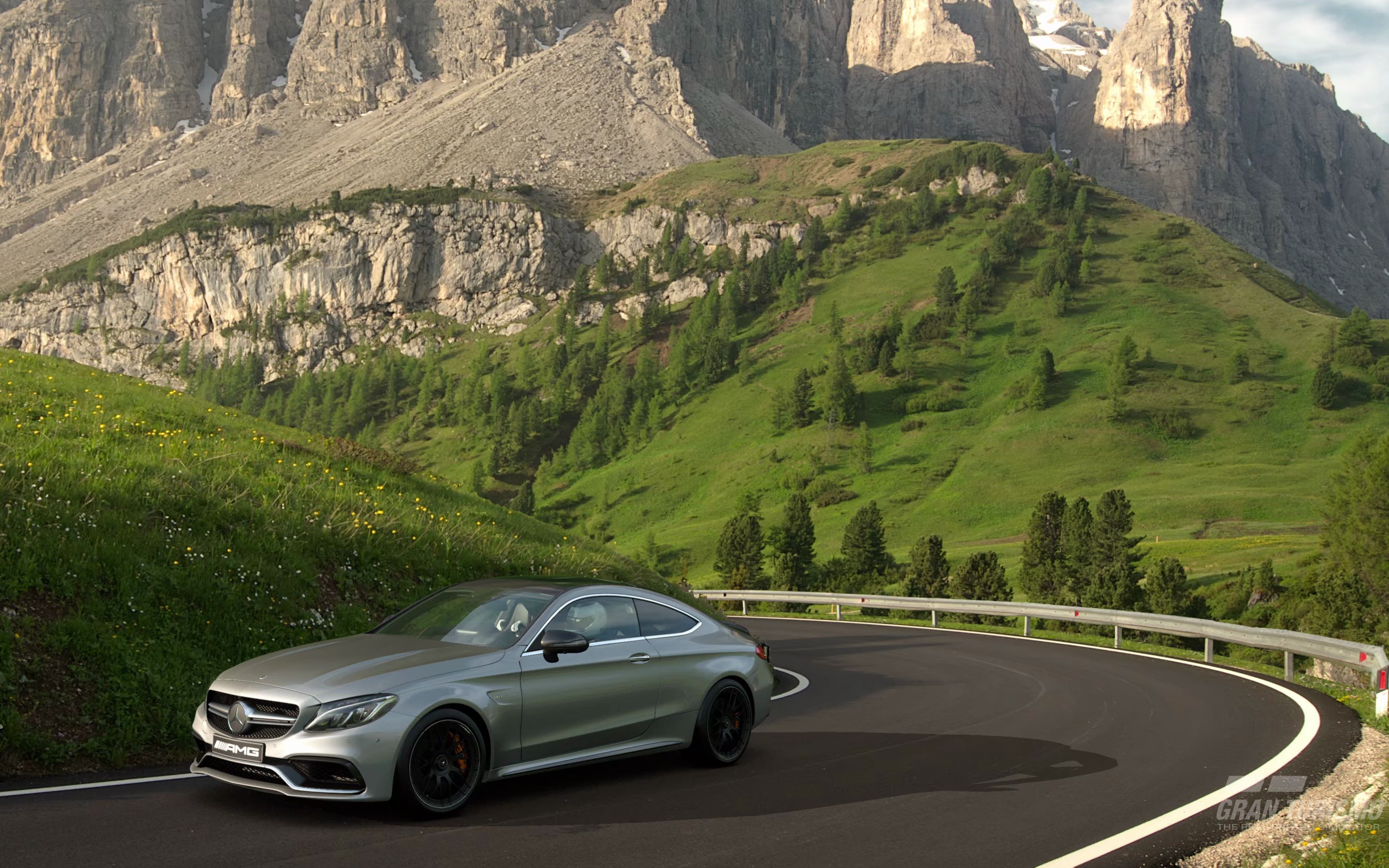 [4k画质] gt赛车7 scapes美景车赏:奔驰c63s amg coupe轿跑