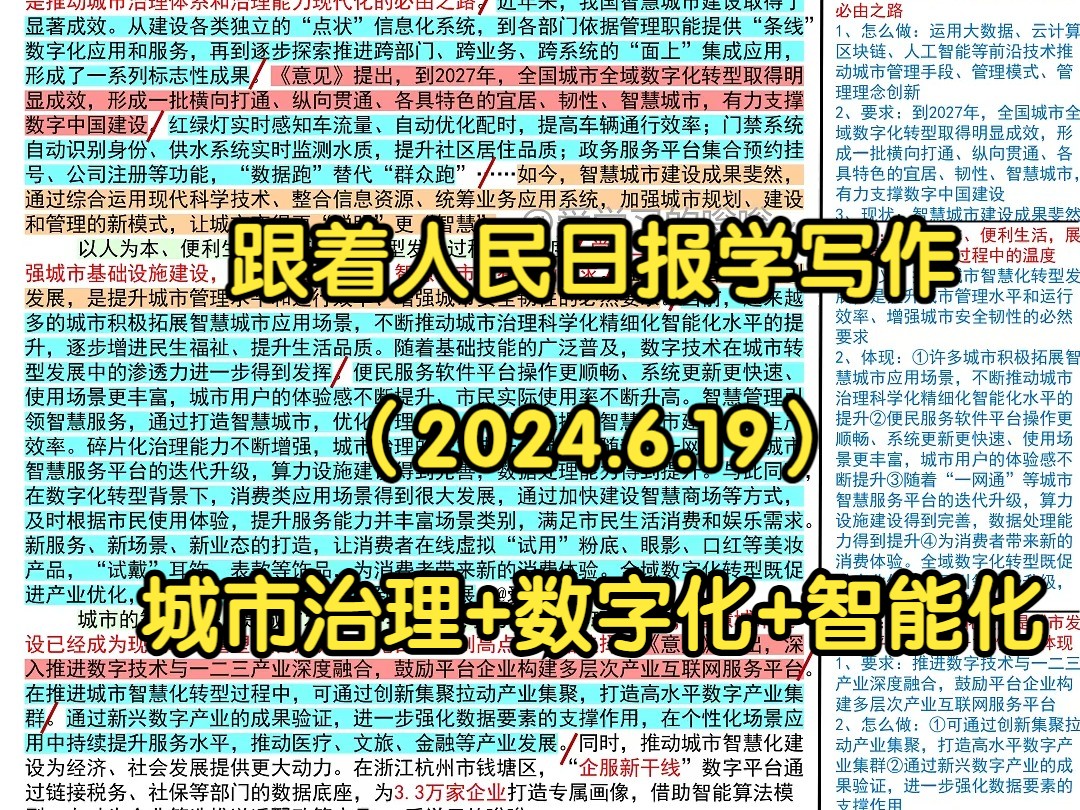 𐟌…全域数字化转型 让城市更有温度,光明日报是这么写的𐟑𐟑|人民日报每日精读|申论80+积累|写作素材积累哔哩哔哩bilibili