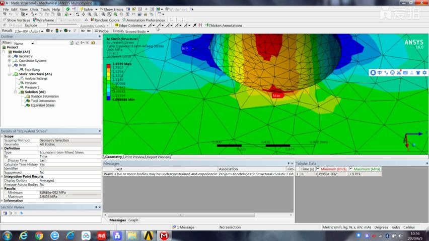 ANSYS workbrench 薄板腐蚀模型静力学分析(下)(大学毕设)哔哩哔哩bilibili