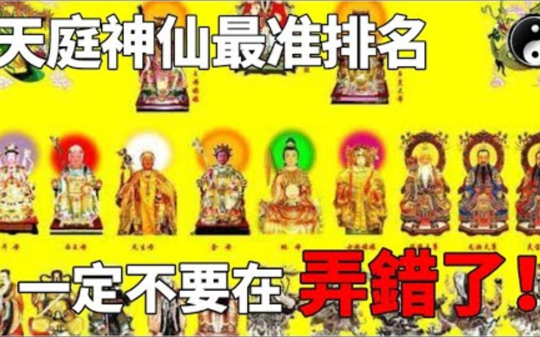 [图]8分钟看懂！天庭神仙最正统排名！三清四御，五老六司，七元八极，九曜十都正神_风水小道士