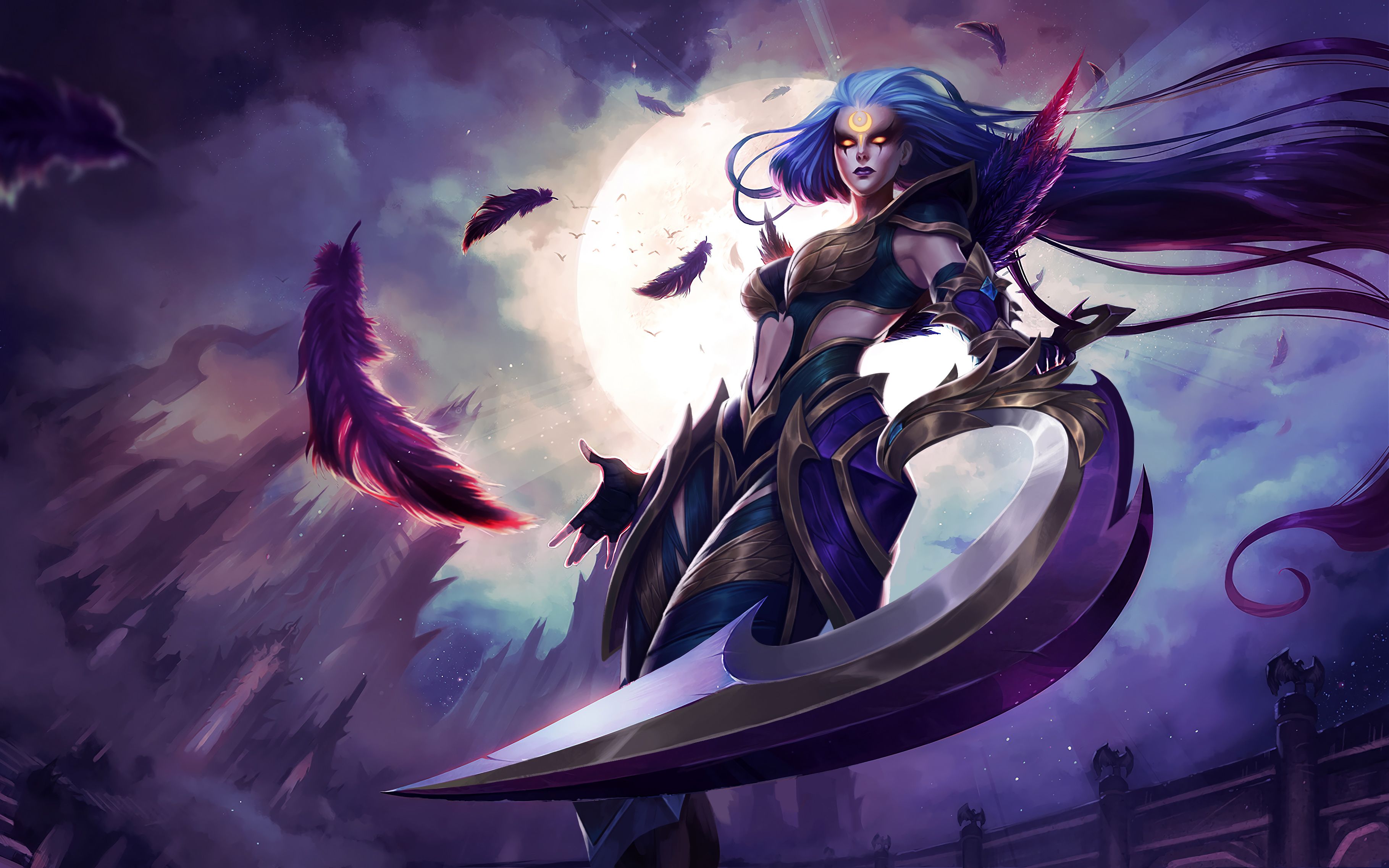 [图]LOL英雄联盟手游 暗黑女武神 黛安娜 皎月女神皮肤视频 Dark Valkyrie Diana Skin Spotlight - WILD RIFT