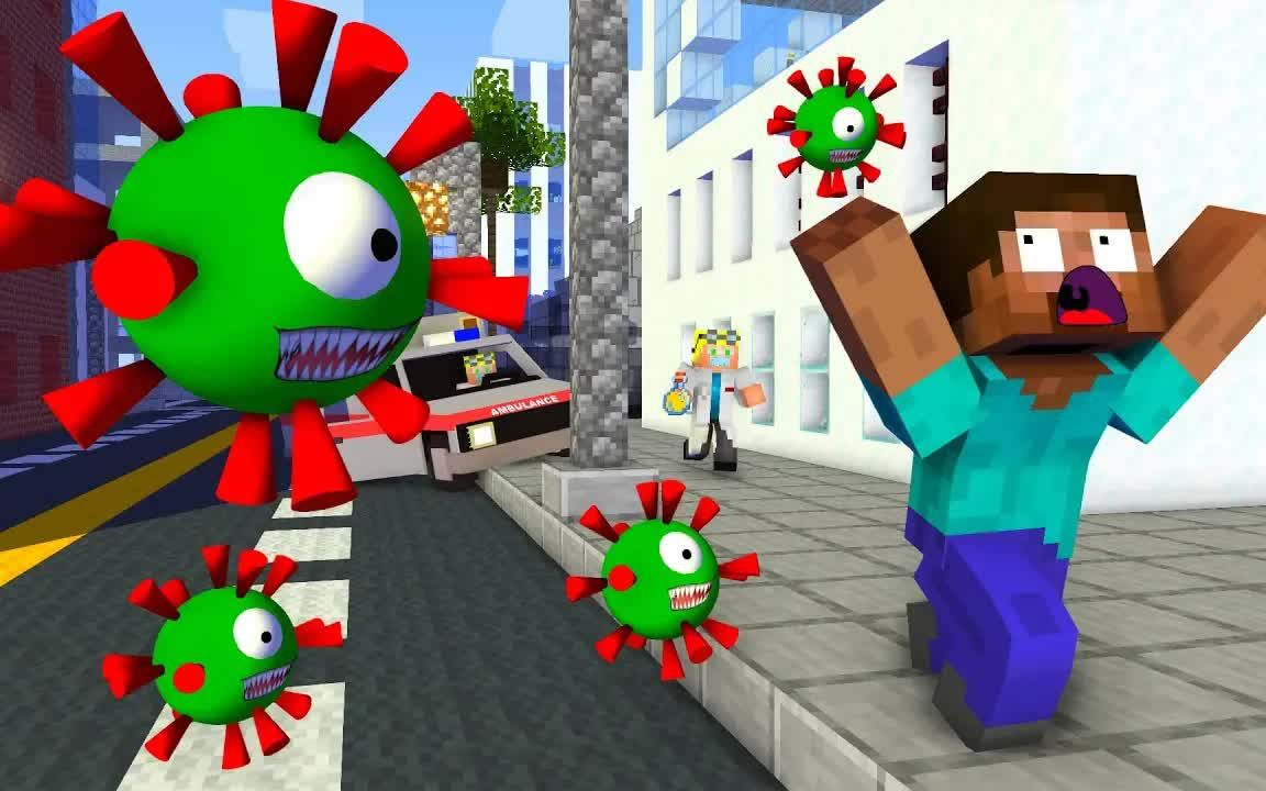 怪物学校将抗击病毒新冠肺炎挑战我的世界动画