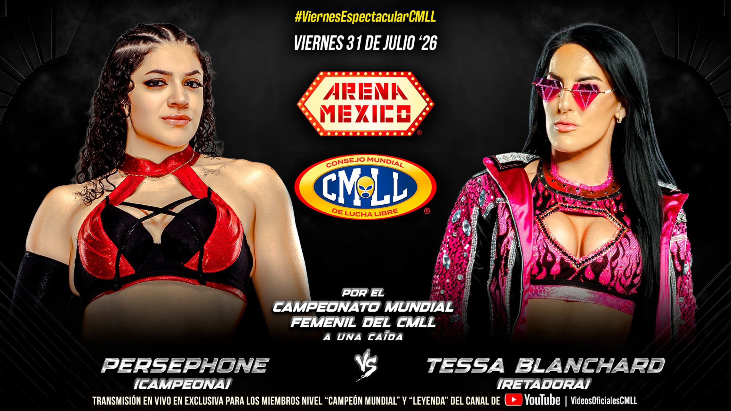 CMLL Viernes Espectacular 2026.08.01 Persephone vs. Tessa Blanchard