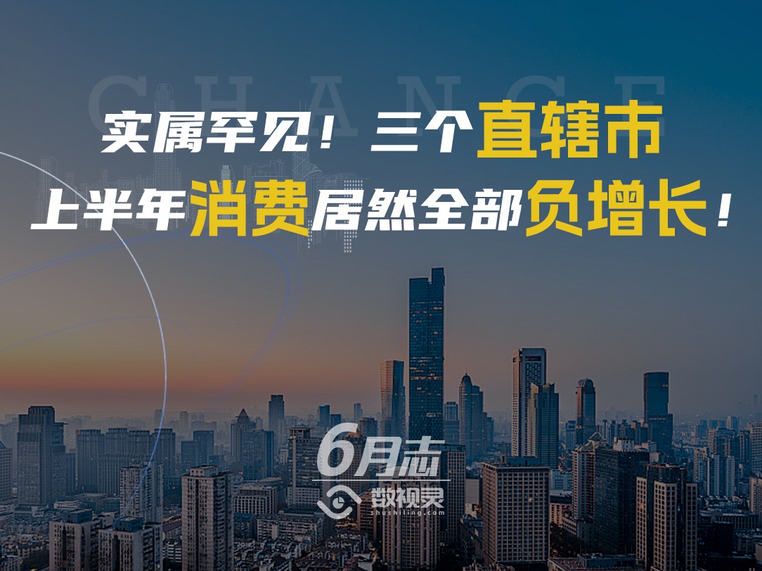 实属罕见!三个直辖市上半年消费居然全部负增长!哔哩哔哩bilibili