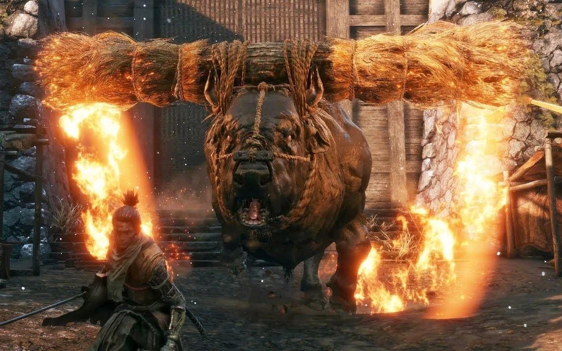 【只狼】牛年大吉!旋风刀直戳火牛腚 刮痧实况 3