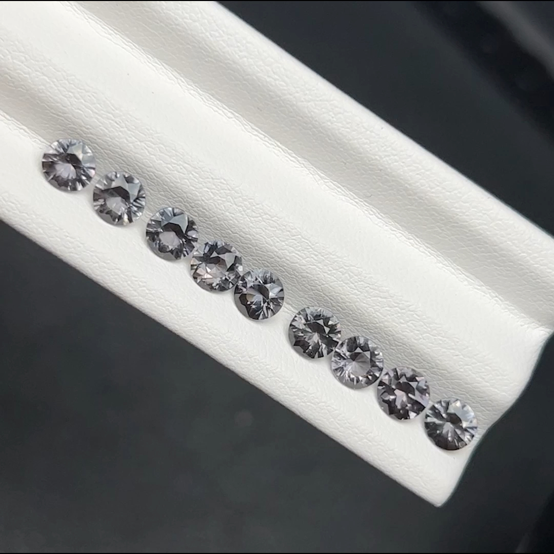 金属灰色尖晶石.钻石切工,美美哒[ok]