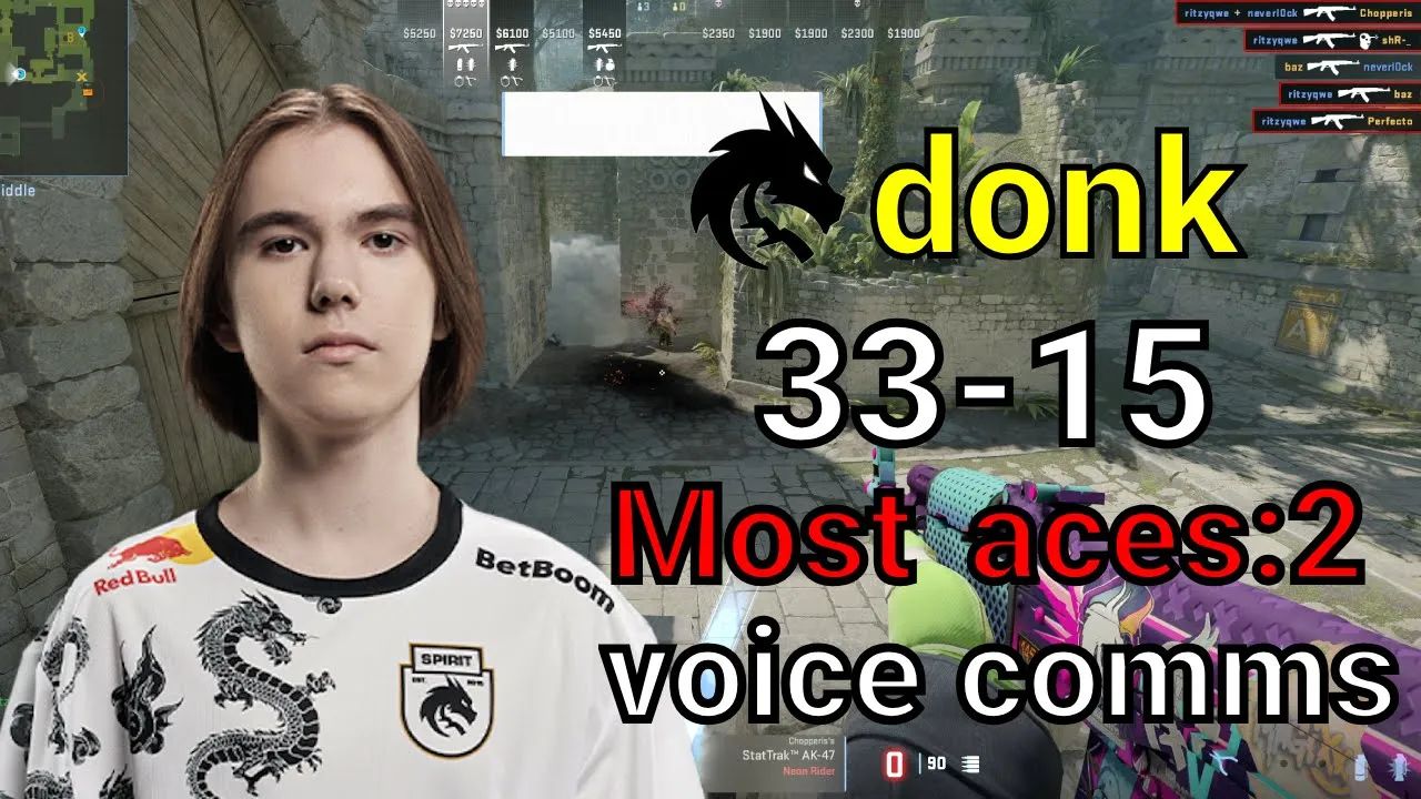 CS2 Spirit donk Faceit 天梯 远古遗迹 (3315) Most aces:2 voice comms | 2024/11/09 | #c网络游戏热门视频