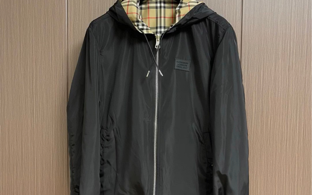 burberry巴宝莉经典小格子双面夹克外套