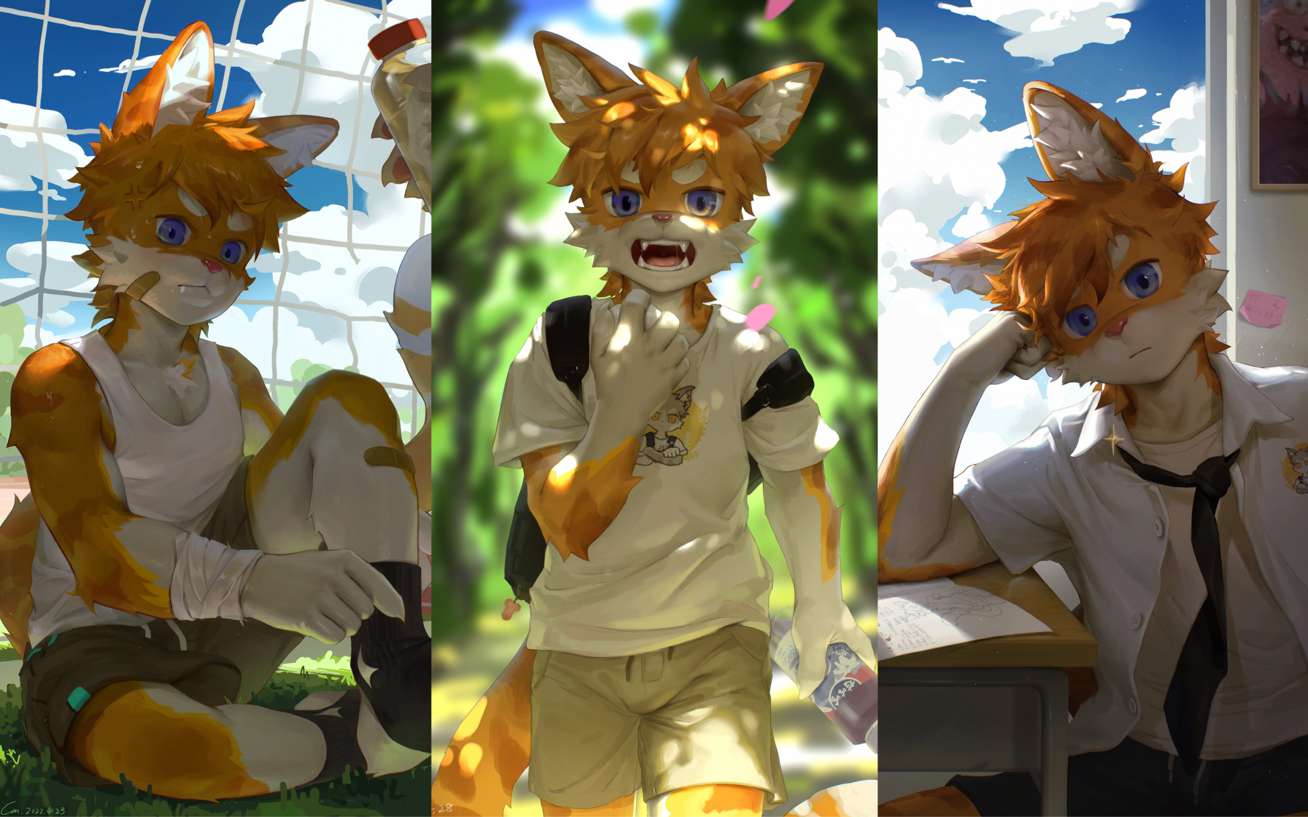 【福瑞三合一】插图绘制过程