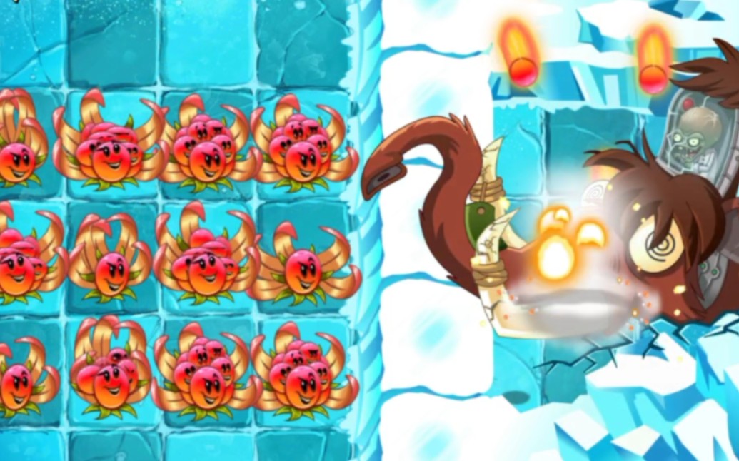 【pvz2】爆炸莓果社了冰河僵王一脸