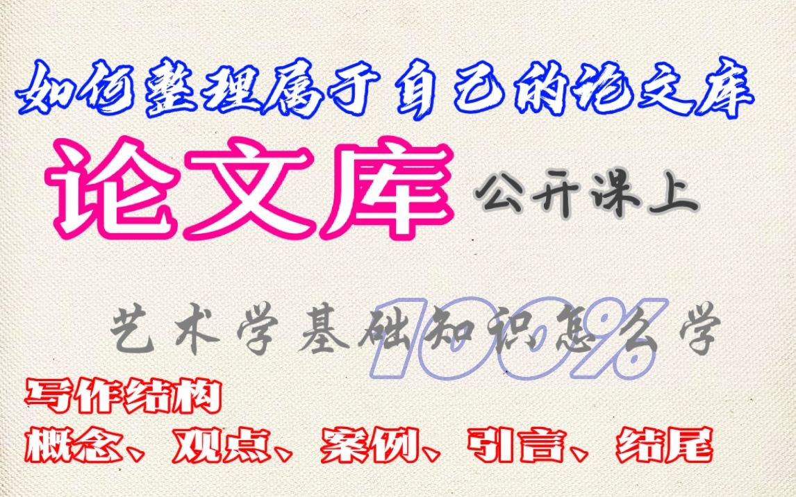 [图]南艺考研，如何整理自己的论文库+如何高效学习艺术学基础知识这本书。