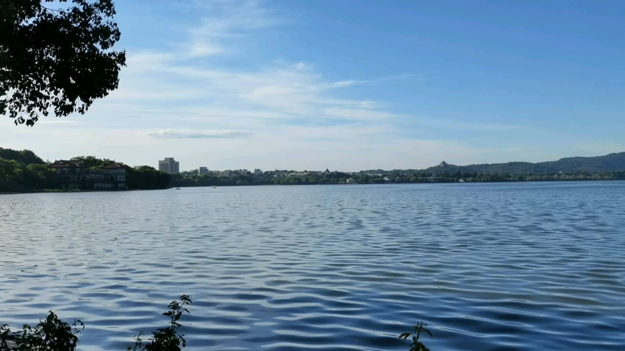 夏日清晨晴空下的西湖絕美