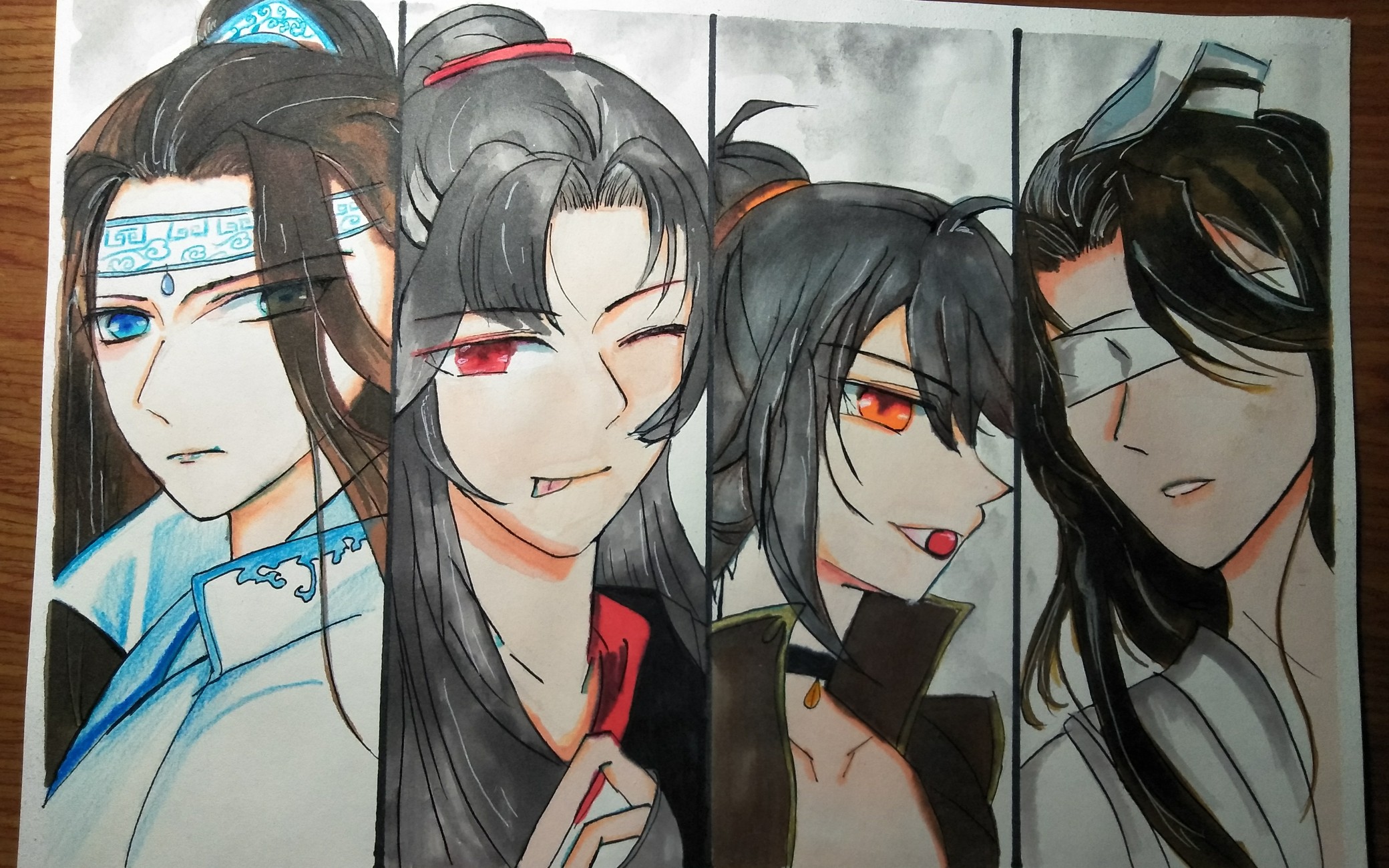 活动作品马克笔彩铅手绘魔道祖师