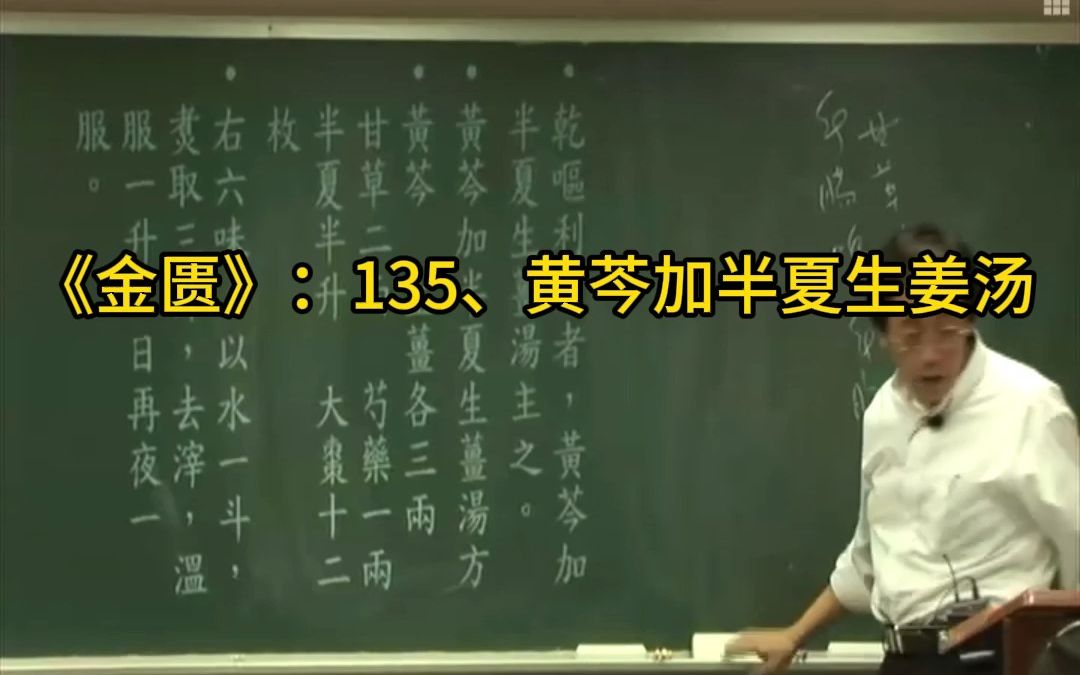 金匮135、黄芩加半夏生姜汤 倪海厦哔哩哔哩bilibili