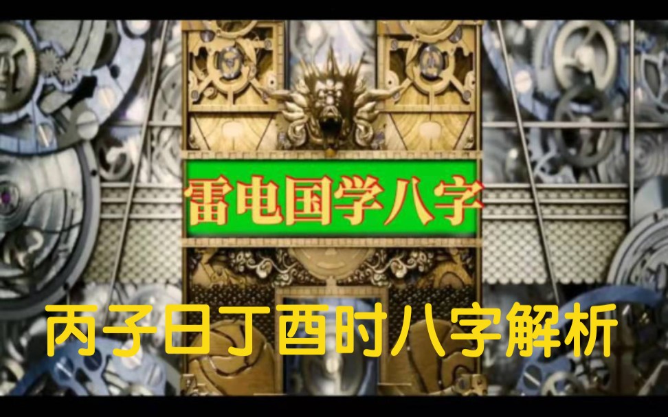 丙子日丁酉时八字实战解析哔哩哔哩bilibili