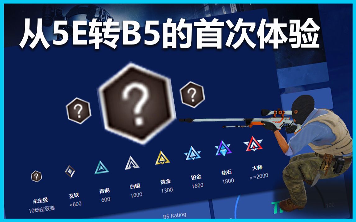 【csgo】从 5e2000 分转 b5 可以拿到什么段位呢?