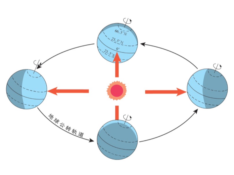 地球的公转图怎么画图片