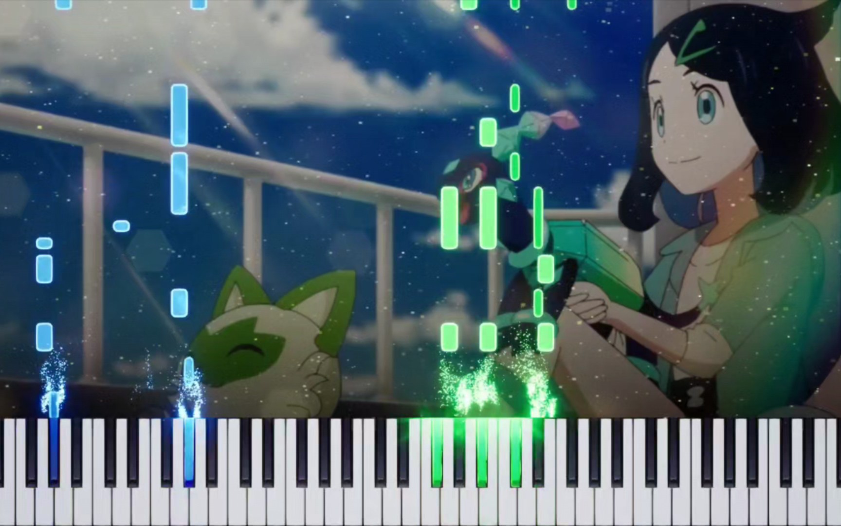 宝可梦地平线主题曲《光晕》钢琴版