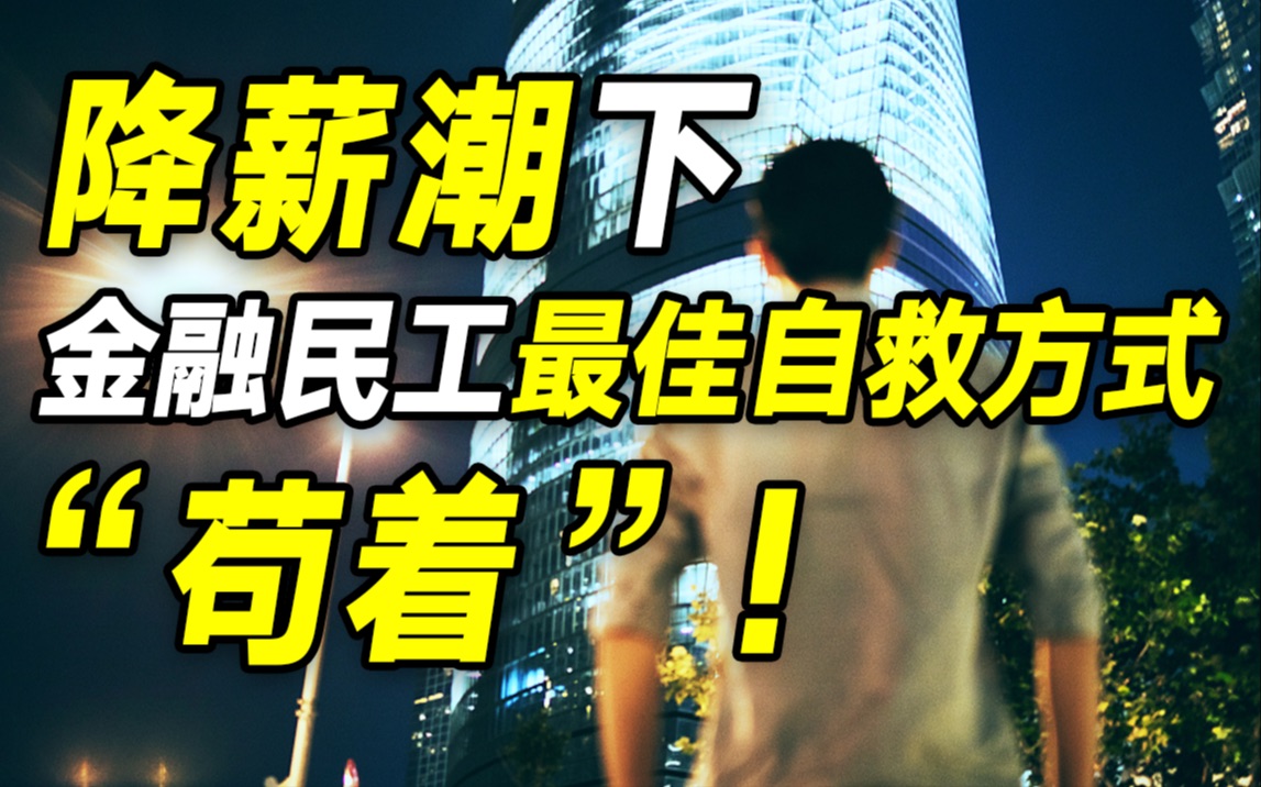 说句大实话!金融圈降薪潮下,最适合金融民工的自救方式就是“苟着”……【毯叔盘钱】哔哩哔哩bilibili