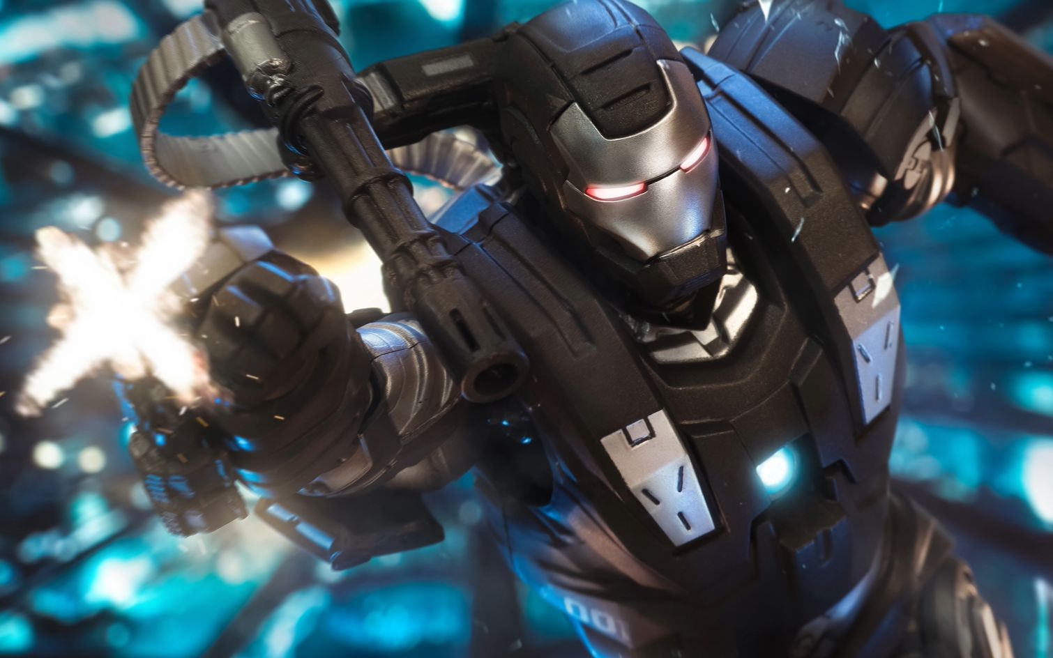 中动玩具 钢铁侠2 战争机器mk1 追击 修图过程