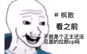 枫散？不就是个拉郎cp吗