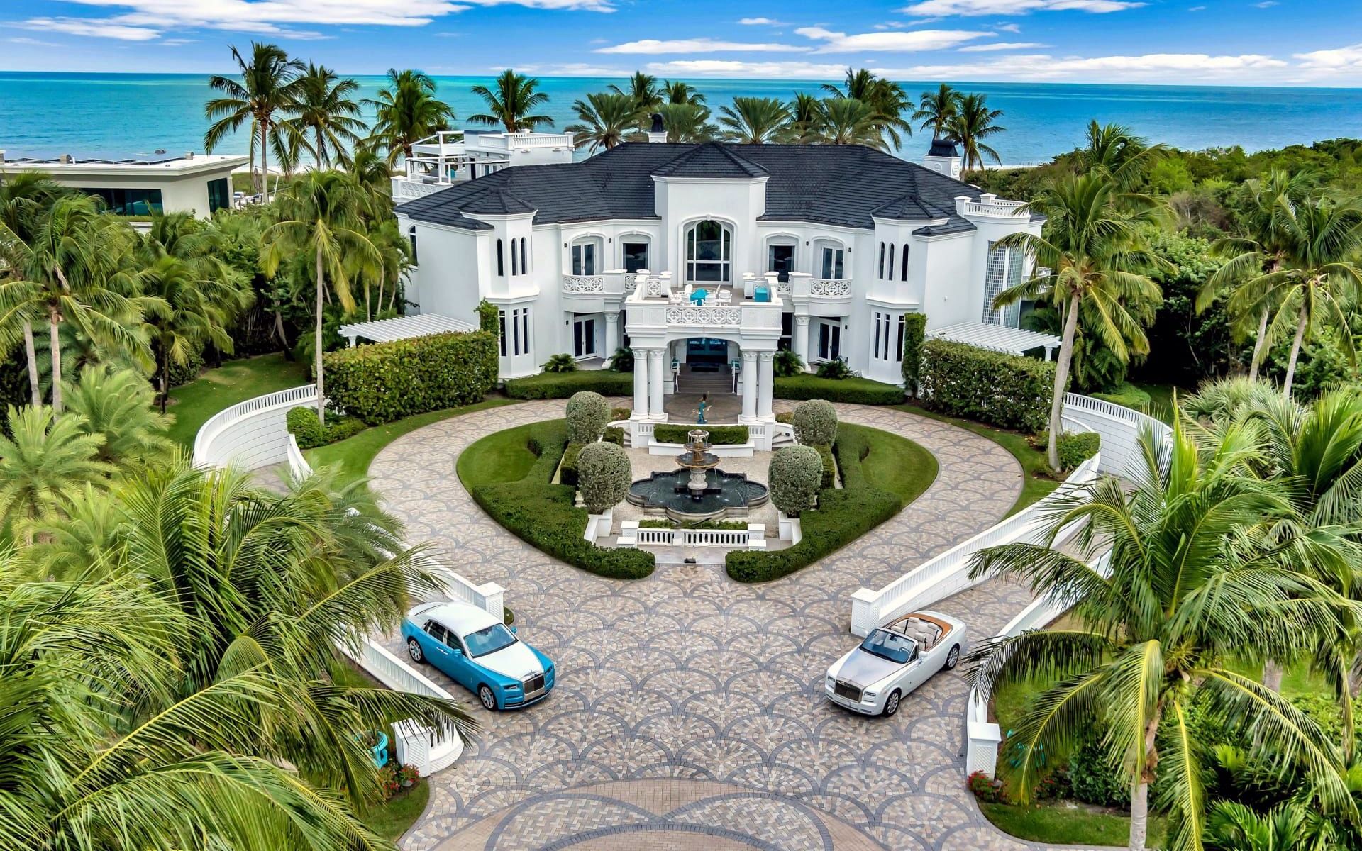 3亿海滨庄园别墅,此生拥有一套就够了,新欧式装修设计,位于佛罗里达州