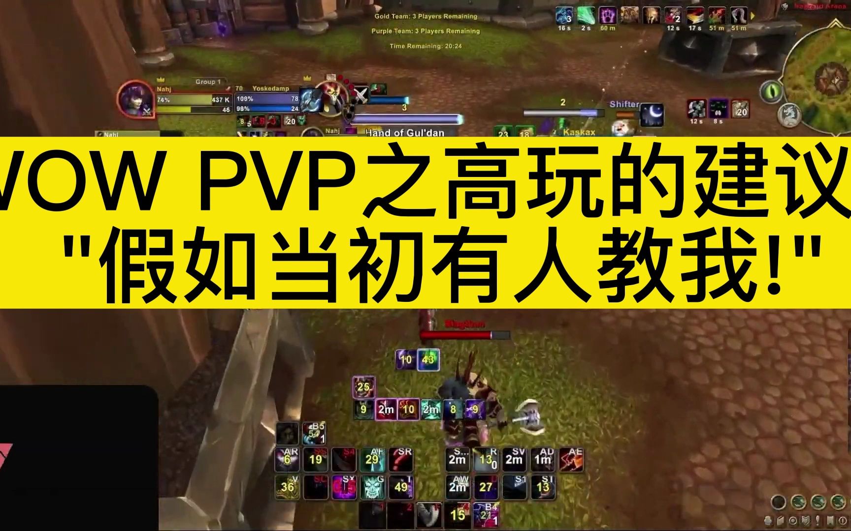 魔兽世界WOW PVP竞技场之高玩的建议“假如当初有人教!”哔哩哔哩bilibili魔兽世界