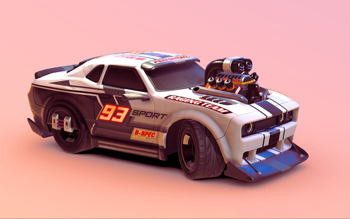 【maya建模】零基础卡通赛车模型制作教程.maya建模基础教程